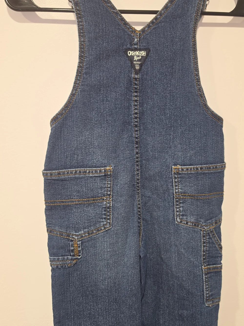 OshKosh B'gosh Classic Dark Wash Denim Overalls Kids Size 4T